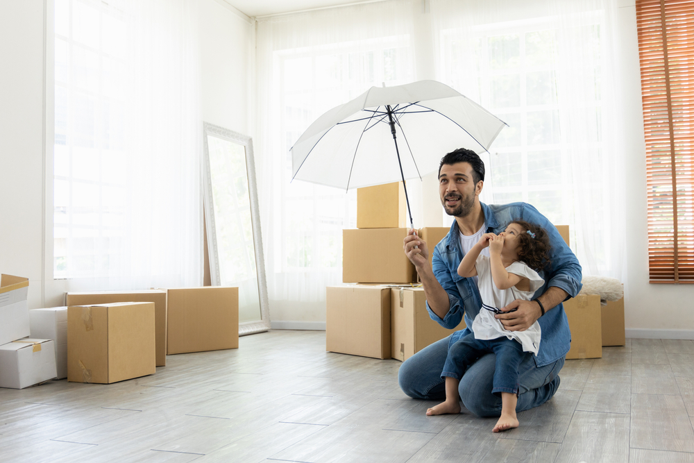 Happy,Moment,Family.,Father,And,Daughter,Relax,In,Living,Room